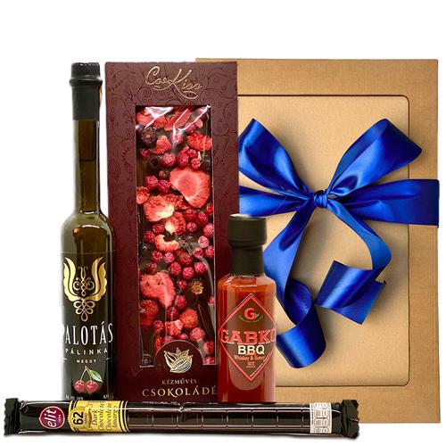 Picture 1/2 -ajandekcsomag-otletek-férfiaknak-palinka-csoki-chilis-mez