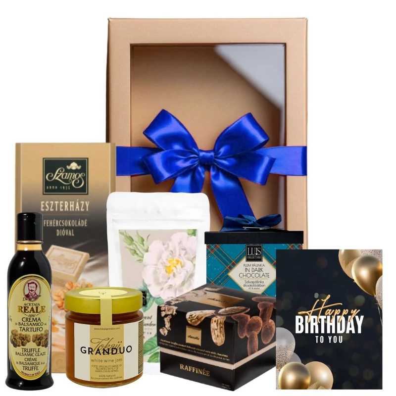 szülinapi gourmet ajándékcsomag