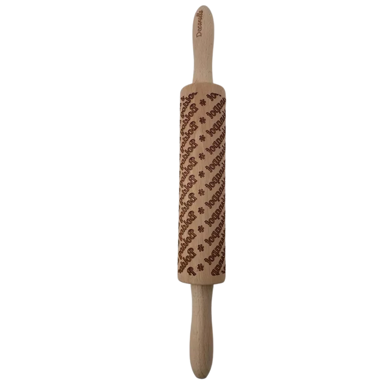 Happy birthday patterned rolling pin