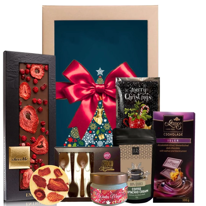 Csokoládés karácsonyi ajándékcsomag