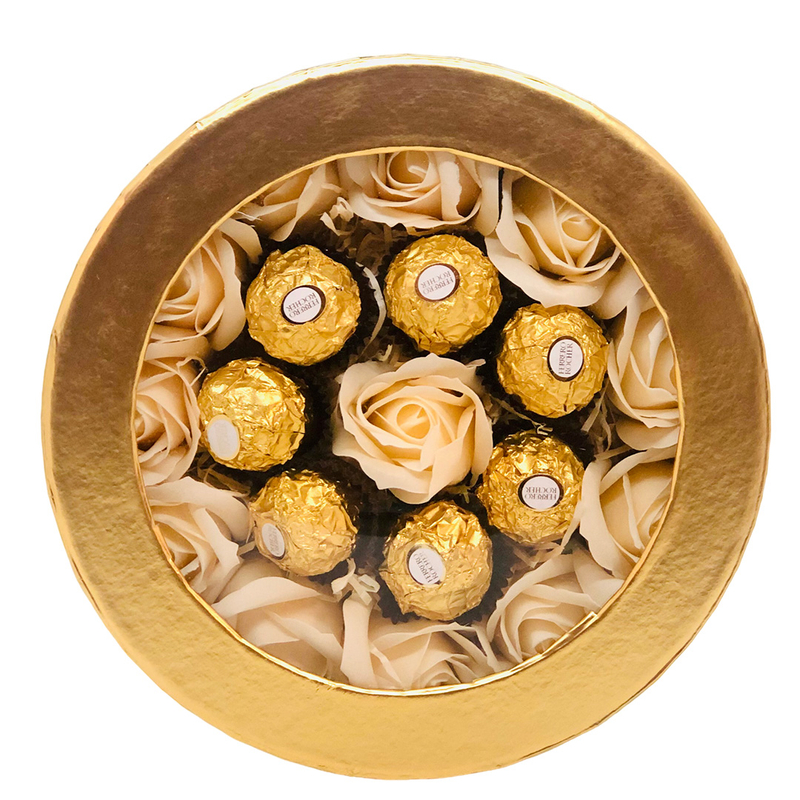 Csokoládé box rózsával online ajándékküldés - Rose &amp; Chocolate Box