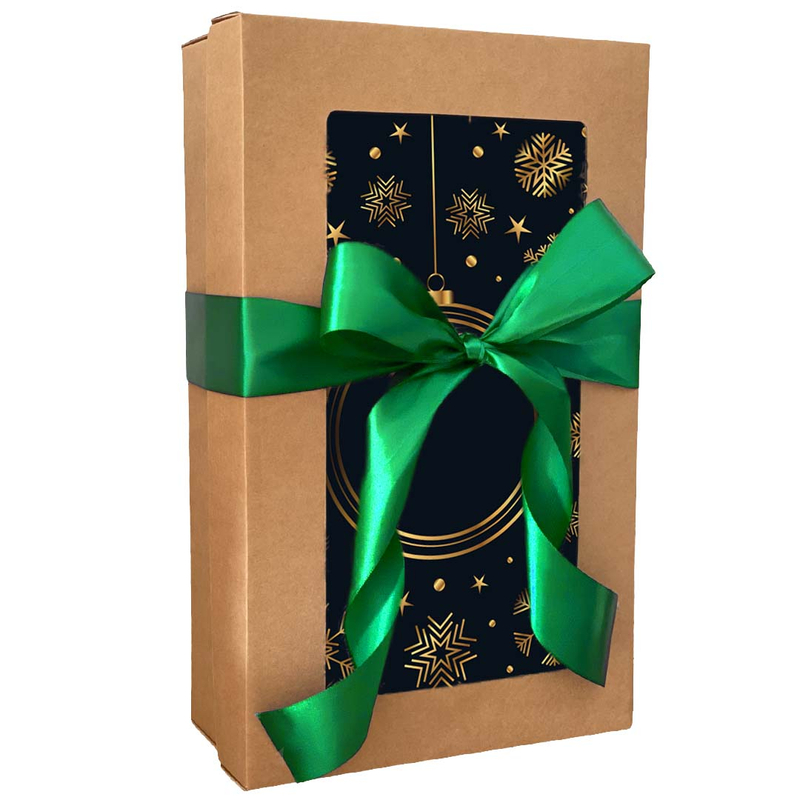 Christmas gift box - Gold - Green
