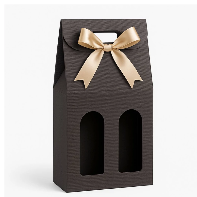 Wine bag for two bottles of wine, black