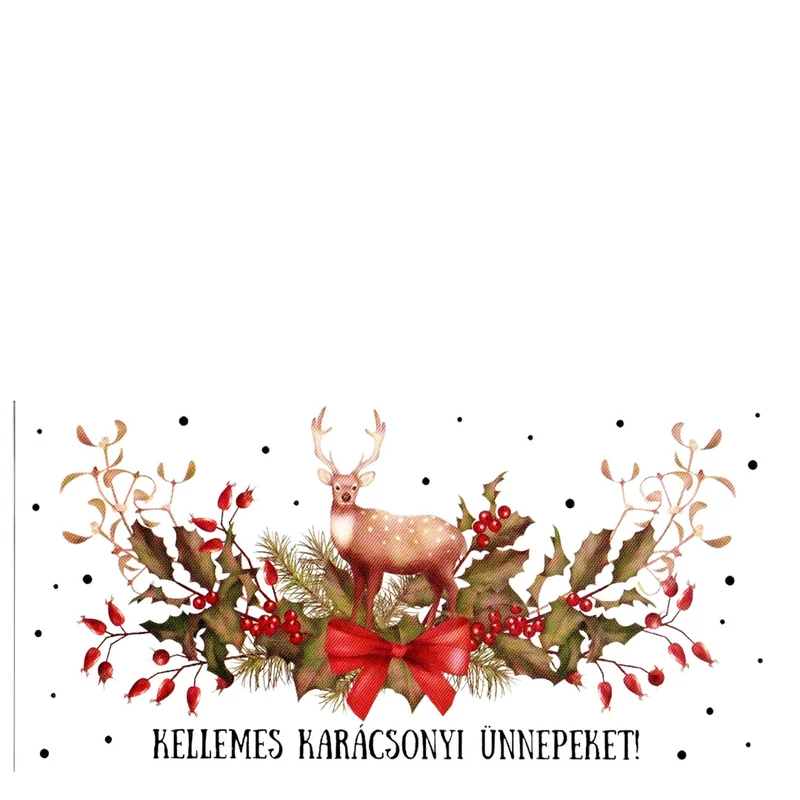 Karácsonyi képeslap szarvassal